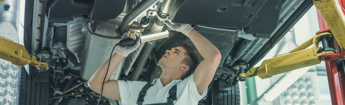 Mechanic doing an MOT inspection - MOT Whitstable